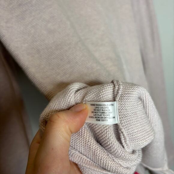 Lisa Todd Cotton Asymmetric Pink Stitched Sweater - Picture 10 of 10